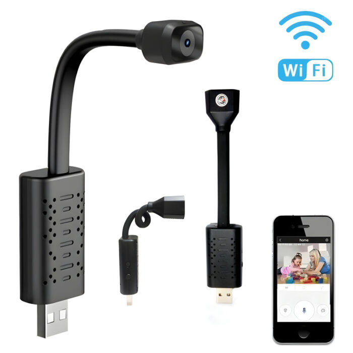 Portable V380 Pro 2MP 1080P HD USB Surveillance Camera With Rotatable Gnoose Neck, Motion Detection (WiFi & Hotspot) - Image 7