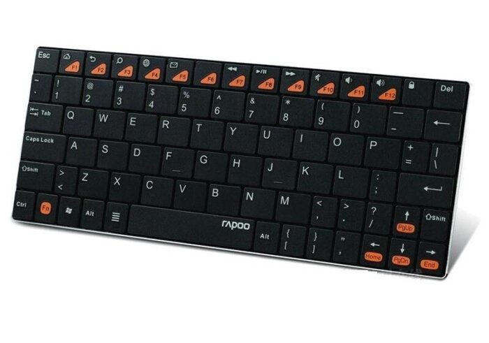 Rapoo E6500 Portable Mini Ultra-Thin Wireless Keyboard Bluetooth 3.0 Keyboard - Image 4