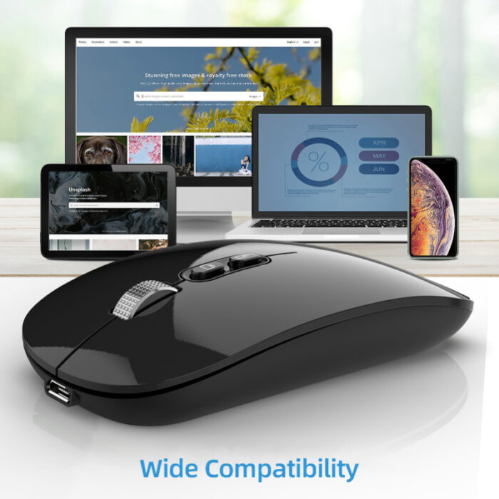 E-1400 Rechargeable 2.4 GHz Wireless Mouse With Silent Clicking - Image 4