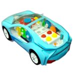 Futuristic Designed Remote-Controlled Toy Car With LED Light Gear Rotation - Image 5