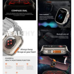 HW9 Ultra Max 2.2 Inch Amoled Screen Display Series 8 Smart Watch - Image 9
