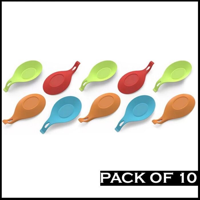 Pack Of 10 Heat-Resistant Spoon Shelf Rest Spatula Holder Kitchen Storage Tool Scoop Bracket Stands - Image 9