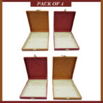 Pack Of 4 Jewelry Display Box Case Organizers With Flat Pads For Necklace Storage - Image 9