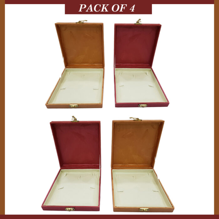 Pack Of 4 Jewelry Display Box Case Organizers With Flat Pads For Necklace Storage - Image 9