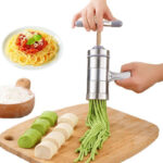 Mini Portable Manual Operation Stainless Steel Pasta Maker With 3 Press Molds - Image 2