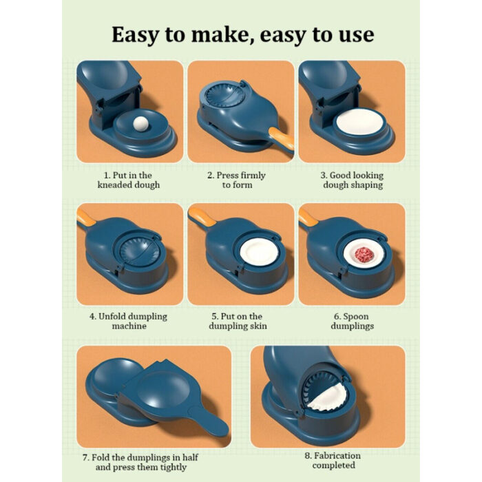 Multifunctional Manual Press 2-In-1 Dumpling Maker Set For Easy Homemade Dumplings - Image 7