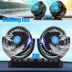 F30 Dual-Headed 360° Rotating Car Fan with Low Noise & Adjustable Airflow - Image 4