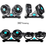 F30 Dual-Headed 360° Rotating Car Fan with Low Noise & Adjustable Airflow - Image 2