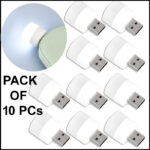 Pack of 10 Mini USB LED Night Lights – Compact Plug-in Lamps for Bedroom, Office, and Travel