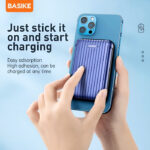 BASIKE 5000mAh 20W MagSafe Wireless Power Bank with 15W Fast Wireless Charging and PD QC 3.0 Support for iPhone Samsung Huawei - Image 9