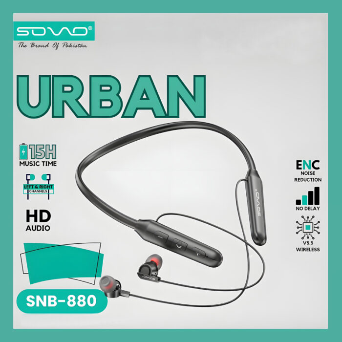Sovo SNB-880 Urban High-Quality Wireless Stereo Neckband With Superior Sound - Image 4