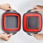 Foldable Silicone Square Drain Basket Collapsible Kitchen Organizer Fruit Vegetable Strainers - Image 6