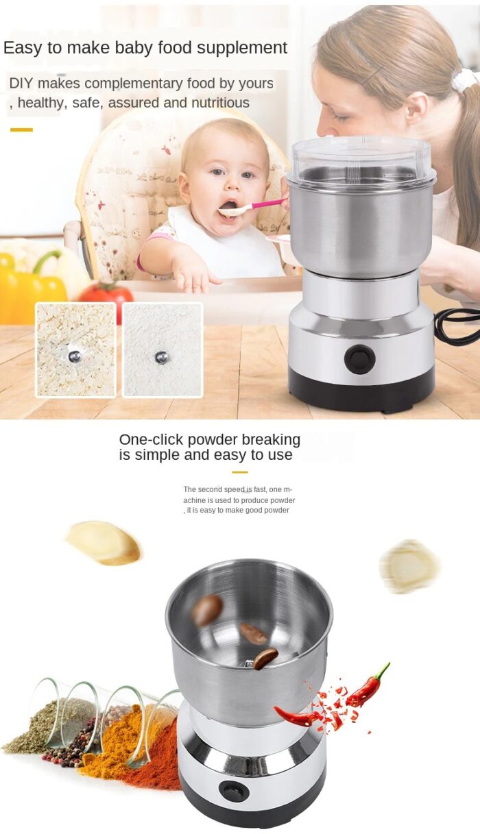 NIMA Electric Stainless Steel Spice Coffee Grain Herb Grinder Crusher Machine - Image 2