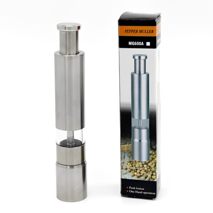 One Handed Operation Thumb Push High Quality Stainless Steel Spice Grinder - Image 9
