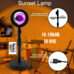 High-Efficiency USB Sunset Projector Lamp With 16-Color LED And Remote Control - Image 3