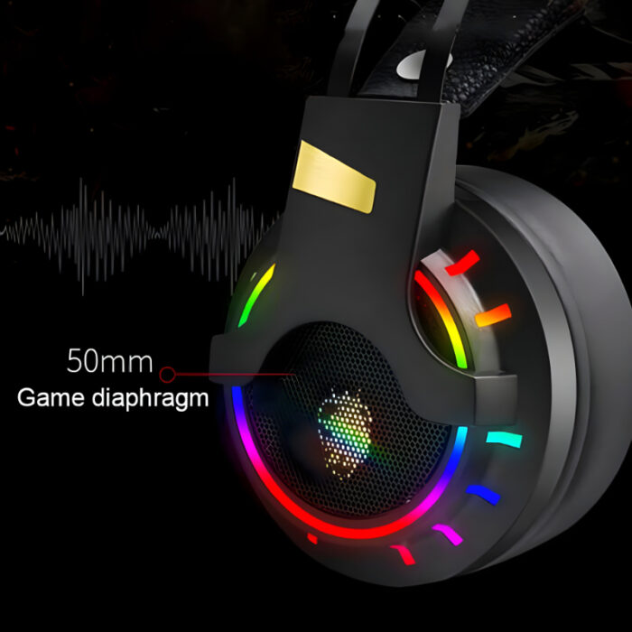 K3 Super Bass Comfortable Wear E-Sports RGB Gaming Wired Headset - Image 8