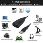 5Hv2 USB2.0 Virtual 7.1 High Quality Channel 3D External Sound Card Adapter Driver Steel Sound - Image 2
