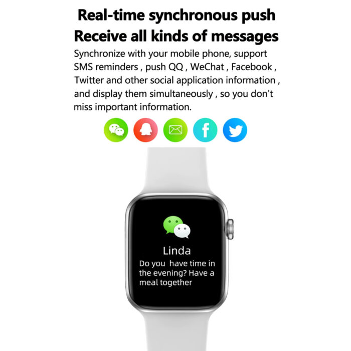 T55 + Smart Watch Series Full Touch ECG Waterproof Heart Rate Fitness Tracker 44MM Smartwatch - Image 2