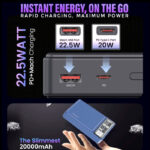 Audionic Spark Pro S-220 Mini 20000mAh 22.5W PD Super-Fast Charging QC 3.0 Power Bank - Image 5