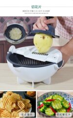 5pcs Multi-Function Vegetable Potato Slicing Shredding Machine Washing Household Grater Draining Basket - Image 2