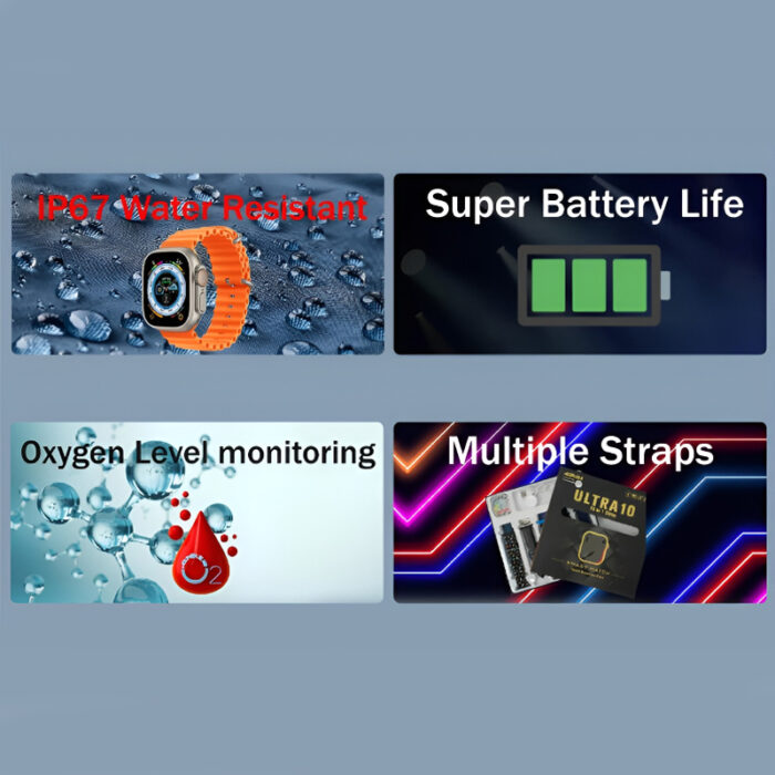Ultra10 49mm Bluetooth Calling Smart Watch Sleek Design with 10 Interchangeable Straps - Image 9