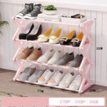 4 Layers X-Type Foldable Fashion Shoe Organizer Stand - Image 3