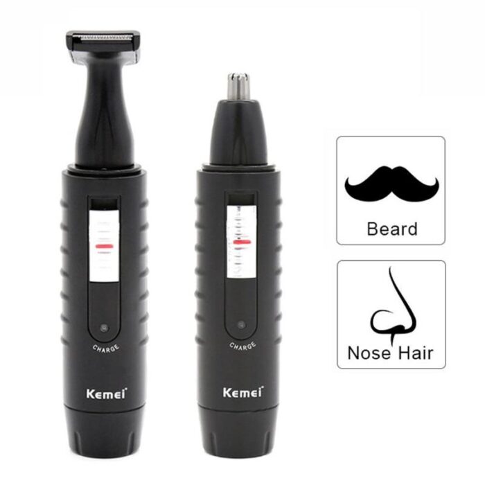 Electric Nose Hair Trimmer Rechargeable 2 In 1 Beard Shaver HIgh Quality - Image 1