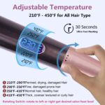 2 In 1 Hair Straightener And Curler Iron Tourmaline Ceramic Twisted Flat Iron With LCD Display - Image 9