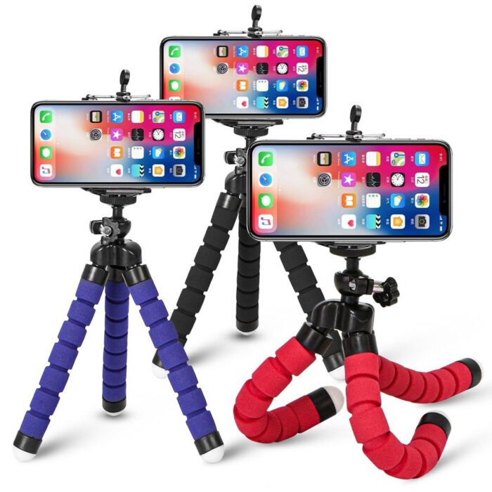 Adjustable Octopus Mobile Tripod Plus Holder Mobile Tripod Stand Flexible Tripod Stand With Mobile Holder (random Color) - Image 1