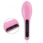 LCD Straightening Fast Smoothing Electric Hair Straightener Brush Ceramic Heating Temperature Display Hair Comb - Image 4