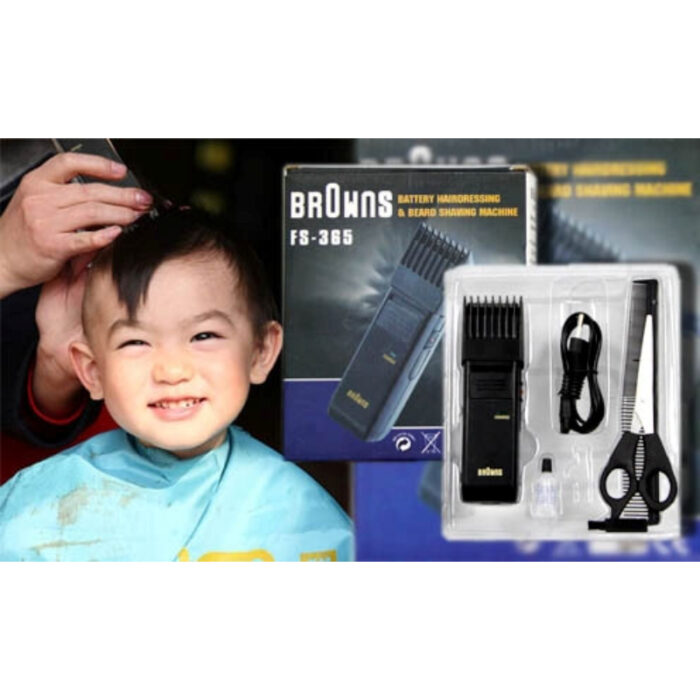 Browns FS 365 Hair Expert Trimmer Clipper Hair Cutting Machine With Styling Comb And Scissor - Image 4