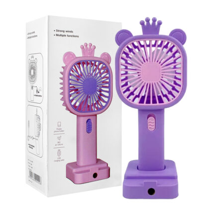 Fan With Sharpener | Mini Handheld Fan, Portable Usb Fan For Home, Office, Bedroom, Rechargeable Fan With Pencil Sharpener – Random Design & Color