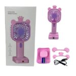 Fan With Sharpener | Mini Handheld Fan, Portable Usb Fan For Home, Office, Bedroom, Rechargeable Fan With Pencil Sharpener – Random Design & Color - Image 2