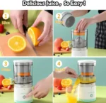 Portable Electric Citrus Juicer Hands-free Rechargeable Orange Lemon Grapefruit Juicer Easy To Clean Juicer Machine | Orange, Lemon Juicer And Squeezer | Juice Extractor | Juice Blender - Image 5
