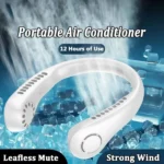 X5 Leafless Hanging Neck Fan With Adjustable Neck Band – Portable Rechargeable Neck Fan – Neck Fan For Summer (random Color) - Image 4
