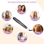 2 In 1 Hair Straightener And Curler Iron Tourmaline Ceramic Twisted Flat Iron With LCD Display - Image 6