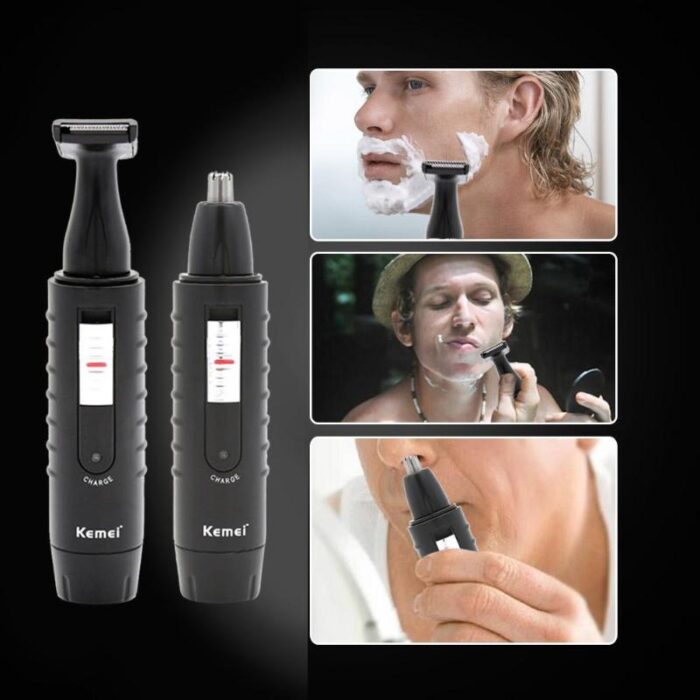 Electric Nose Hair Trimmer Rechargeable 2 In 1 Beard Shaver HIgh Quality - Image 2