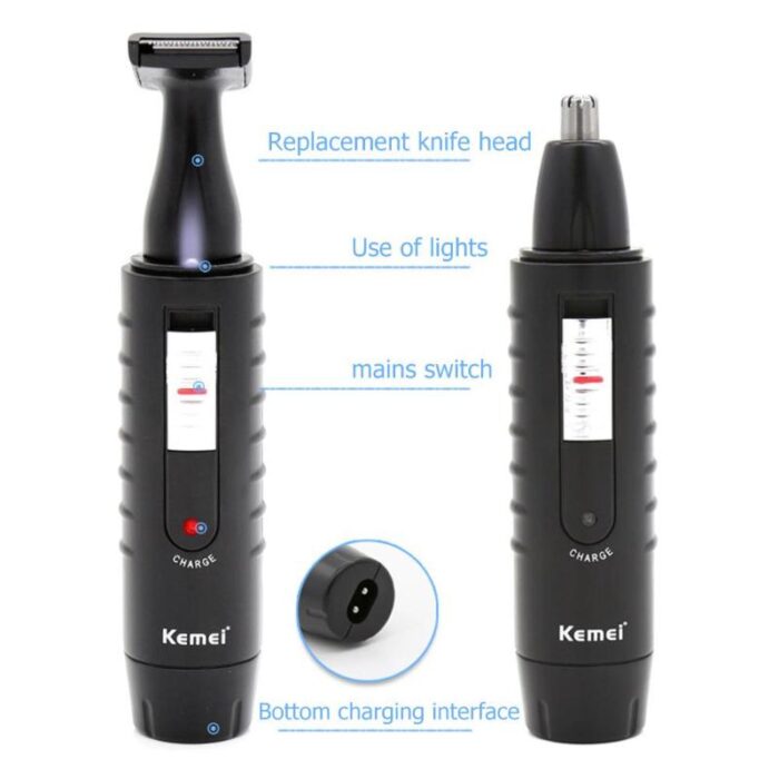 Electric Nose Hair Trimmer Rechargeable 2 In 1 Beard Shaver HIgh Quality - Image 3