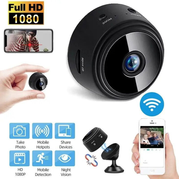 A9 Mini Camera With Stand || Wifi Camera Wireless Monitoring Hd || New Camera || Mini Wifi Camera || Home Security Dvr Sensor Wifi Cameras With V38 Apps - Image 1