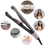 2 In 1 Hair Straightener And Curler Iron Tourmaline Ceramic Twisted Flat Iron With LCD Display - Image 7