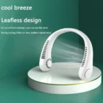 X5 Leafless Hanging Neck Fan With Adjustable Neck Band – Portable Rechargeable Neck Fan – Neck Fan For Summer (random Color) - Image 7