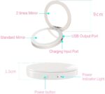 Makeup Mirror Power Bank 3000mAh Portable Phone Charger With Light - Image 2