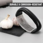 Garlic Press Rocker – Stainless Steel Garlic Press, Versatile Garlic Crusher, Easy To Use And Store Garlic Mincer – Effortless Cleanup And Dish Safe Garlic Grater(random Color) - Image 6