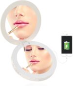 Makeup Mirror Power Bank 3000mAh Portable Phone Charger With Light - Image 8
