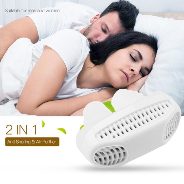2 in 1 Anti Snore + Air Purifier Magnetic Silicone Snoring Stopper Sleep Device - Image 2