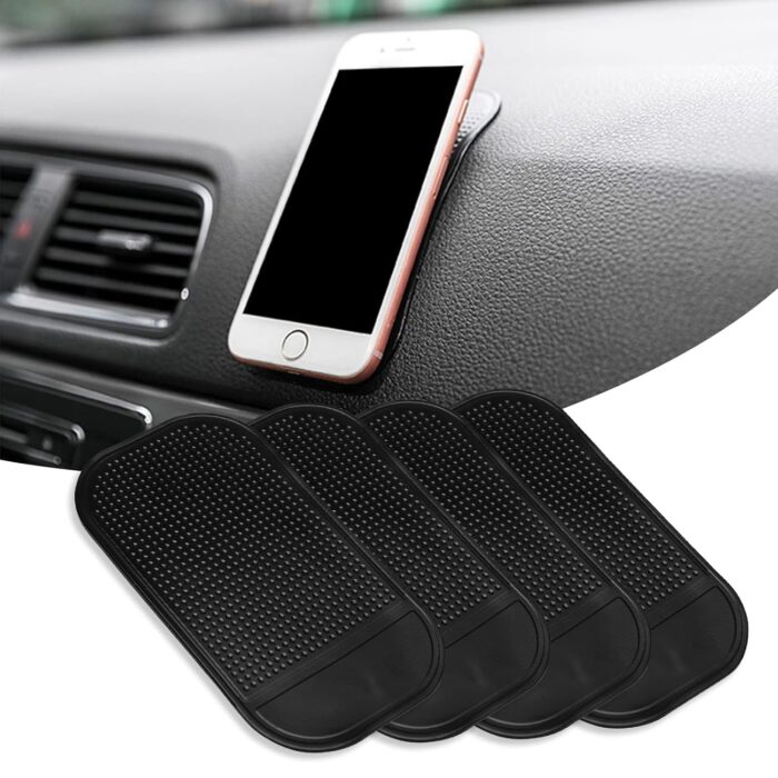 1 Pc Car Dashboard Sticky Pad | Anti-slide Fixate Sticky Mat Pad For Car Dashboard | Anti-slide Sticky Pad For Cell Phone, Keys, Glass, Mirrors (black) - Image 1