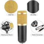 Professional Condenser Microphone – Podcast Mic Set Condenser Microphone With Rechargeable Auxiliary Background For Karaoke Singing, Youtube Recording Mic Set For Youtube | Mic Kit - Image 2