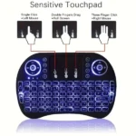 I8 2.4g Mini Wireless Keyboard With Touchpad | 7-color Backlight ,plug And Play | Super Cool Design | Perfect For Android Tv Box, Smart Tv, Projector, Ps3 - Image 4