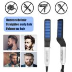 Quick Hair Straightener Brush For Men Multifunctional Styler Comb Mini Electric Hair Tool - Image 6