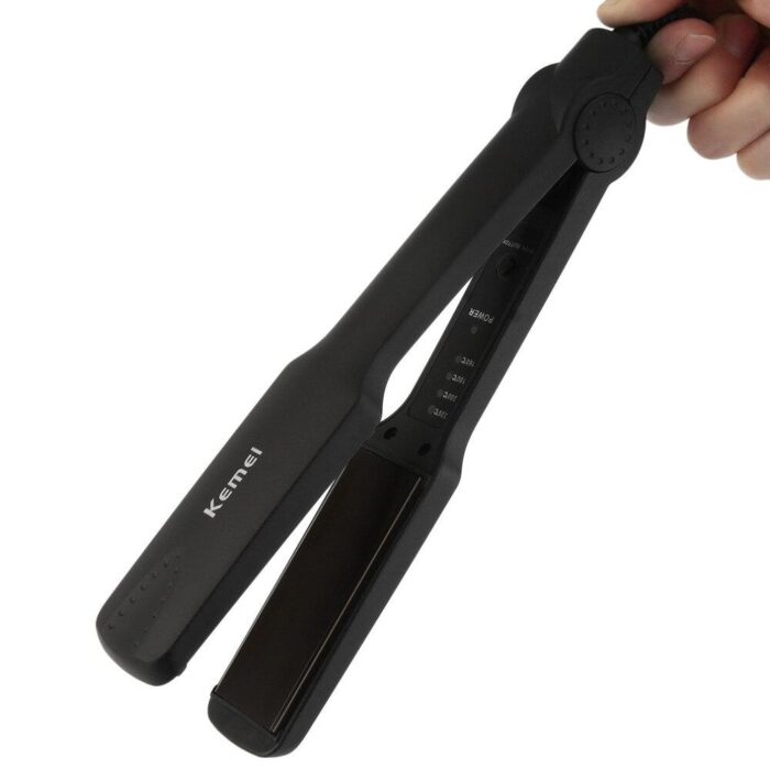 Kemei Professional Hair Straighteners Flat Iron Tourmaline Ceramic Hair Care Styling Tool - Image 4
